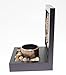 Tabletop Bronze Empaistic Buddha Face Zen Garden with Rock Candle Holder Gift & Home Decor US Seller