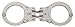 Peerless Handcuff Company, Hinged Handcuff, Model 801N, Hinged Handcuff - Nickel Finish