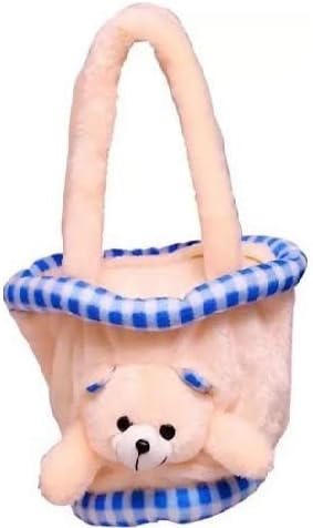 PRACHI TOYS Hand Bag Soft Toy Plush Kids Birthday Gift (Cream)