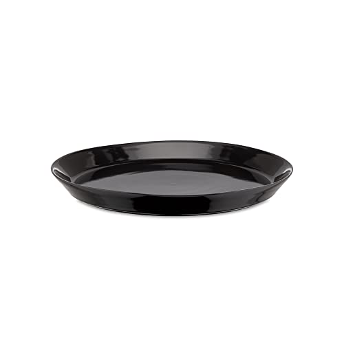 Alessi Tonale DC03/1 B Set of 4 Stoneware Ceramic Dinner Plates Black