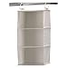 Household Essentials 311342 Hanging Closet Organizer | 3 Pocket Shelves | Natural Canvas