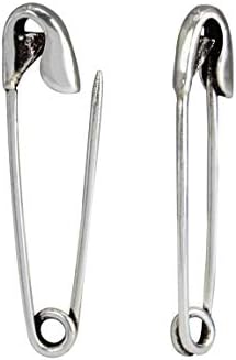 925 Sterling Silver Safety Pin Hoop Earrings