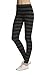Sofishie Stripe Leggings - Black Gray - Large