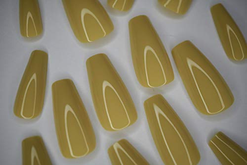 EDA LUXURY BEAUTY YELLOW GLAMOROUS DESIGN Full Cover Press On Gel Glitter Artificial Nail Tips Acrylic Shiny Extreme False Nails Extra Long Ballerina Ballet Coffin Square Super Fashion Fake Nails 6 EDA LUXURY BEAUTY YELLOW GLAMOROUS DESIGN Full Cover Press On Gel Glitter Artificial Nail Tips Acrylic Shiny Extreme False Nails Extra Long Ballerina Ballet Coffin Square Super Fashion Fake Nails