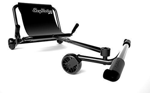 Ezyroller Pro - Black - Ride On for Children and Adults Ages 10+ Years Old - New Twist on Scooter - Kids Move Using Right-Left Leg Movements to Push Foot Bar - Fun Play and Exercise for Boys and Girls