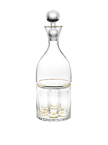 Godinger Spirits Gold 9 Piece Crystal Vodka Set - Thumbnail 2