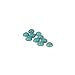 Linsoir Beads Adorable Blue Synthetic Turquoise Stone Cabochons December Power Stone Jewelry Round Flat-Back Design No Hole Dia=6mm Pack of 10