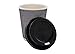 [600 SET]Harvest Pack 8 oz Disposable Coffee Cups, Insulated Ripple Double-Walled Paper Cup with Lid, Black and White Geometric, Tea Hot Chocolate Drinks To go coffee cups