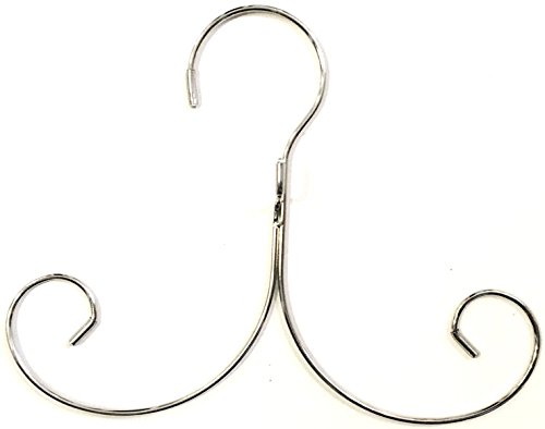 Boottique Non-Slip Cascading Hanger - Curly Hanger for Tank Tops, Lingerie, Swimsuits, Life Jackets and Accessories by (Set of 5 Chrome)