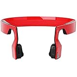 Aftershokz Bluez 2S Wireless Bone Conduction Bluetooth Headphones, Red, (AS500SR)