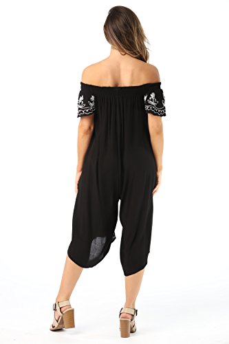 Riviera Sun 21832-BLK-M Jumpsuit Romper Jumpsuits For Women