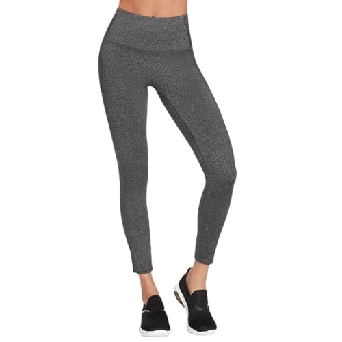 Skechers Women's Go Walk High Waisted Legging, Heathered Charcoal, Medium