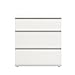 Tvilum Bright 3 Drawer Wide Chest in White