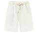 Vcansion Women's Casual Shorts Knee-Length Bermuda Shorts Elastic Waist and Drawstring Closure