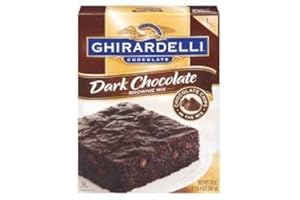 Ghirardelli Dark Chocolate Brownie Mix with Chocolate Chips in the Mix 20 Oz. (2 Pack)