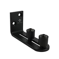 New Improved Design!!! Barn Door Floor Guide | Smooth AS Butter Bearings!!! | Stay Roller Sliding Adjustable by Infiniti Elementz | Unique Guide Flush with Floor | Durable Steel Frame (Black)
