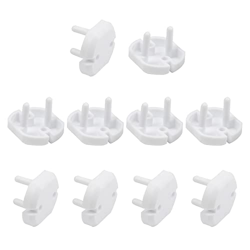 Heyiarbeit 30pcs Outlet Covers Child Proof Plug Cover Electrical Protector Safety Caps for Home Office Electrical Outlets Child Safety Socket Cover 2 Holes White