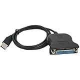 HDE 3 FT USB to DB25 IEEE-1284 Parallel Printer Adapter Cable For Laptop Desktop PC