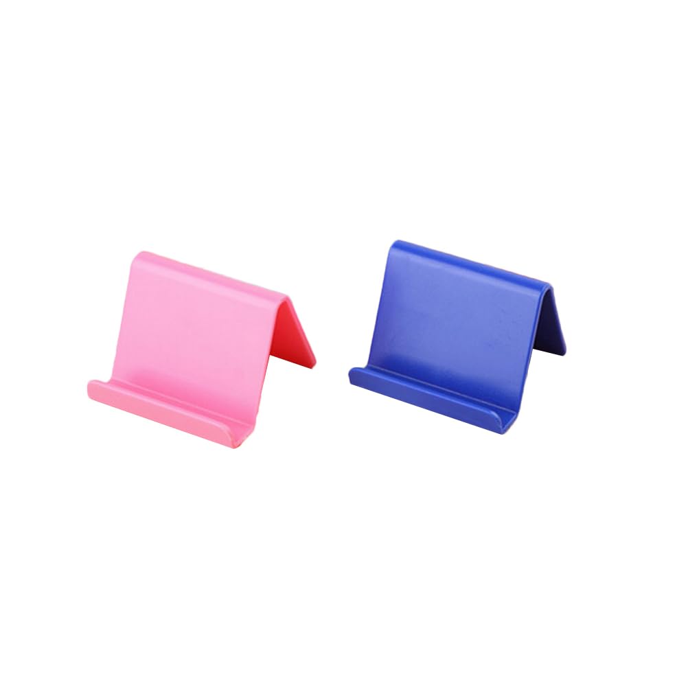 ABOOFAN 2pcs Lazy Phone Stand Holder Creative Mini Mobile Cradle for Desk Use Design for Video Watching Reading Handsfree Operation Assorted Colors
