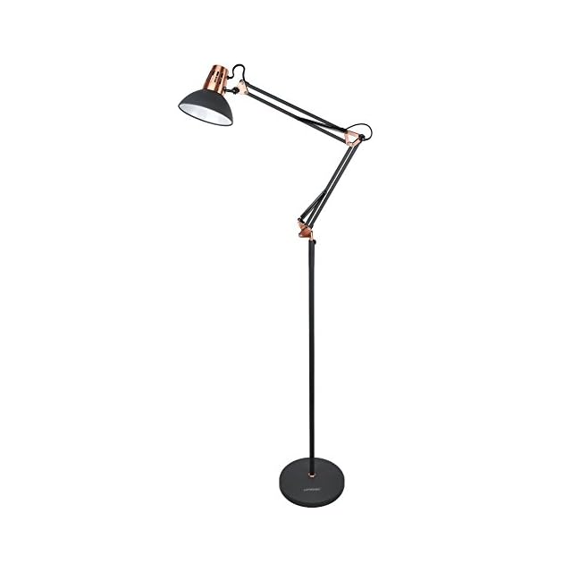 LEPOWER Metal Floor Lamp, Architect Swing Arm Standing Lamp with Heavy