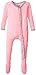 KicKee Pants Little Girls Ruffle Footie, Lotus with Feather, 12-18 Months