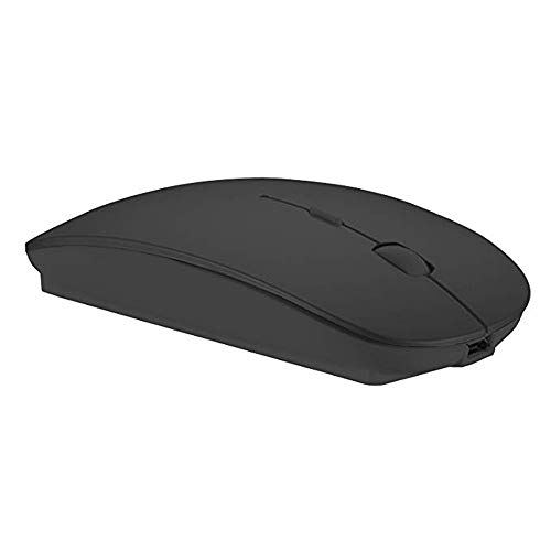 Rechargeable Wireless Mouse, 2.4G Ergonomic Wireless Mouse, Portable Mobile Computer Mouse Optical Mice with USB Receiver, Compatible with Notebook, PC, Laptop, Computer (Black)