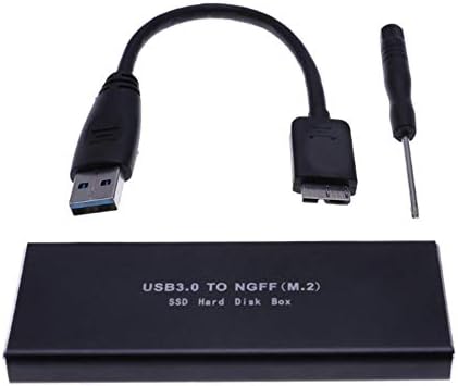 LjQQjDz M.2 NGFF to USB 3.0 SSD SATA HDD External Enclosure Case Adapter Aluminium Box