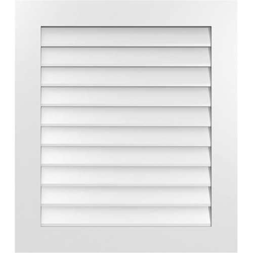 30"W x 34"H Rectangle Surface Mount Signature Urethane Gable Vent: Non-Function…