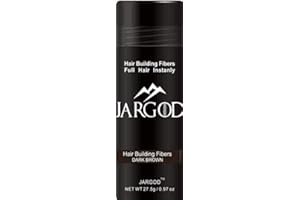 JARGOD Hair Fibers for Instant Volume and Thicker Fuller Hair Hair Building Fiber for thinning Hair & Bald Spots Conceals Hair Loss in Seconds - Hair Powder for Women & Men (Dark Brown)