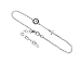 Martinuzzi Accessories Evil Eye and Cross Bracelet Sterling Silver Evil Eye Bracelet with Cubic Zirconia Stones