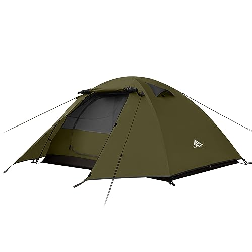 Forceatt 2-4 Person Camping Tent with 100% UV/Windproof/Waterproof, Portable Double Layer Roof Tent Ultralight for Trekking, Camping, Beach, Adventure Etc.