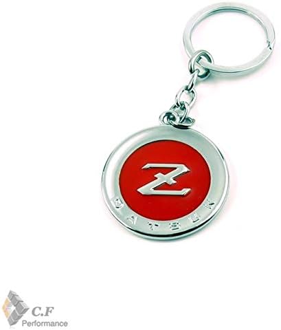 Key Rings Rhino Tuning Japan Auto Datsun Z Fairlady 240Z Car Keyring Vintage Styling Nismo Metal Round Key Chain # 330 - (Color Name: Red)