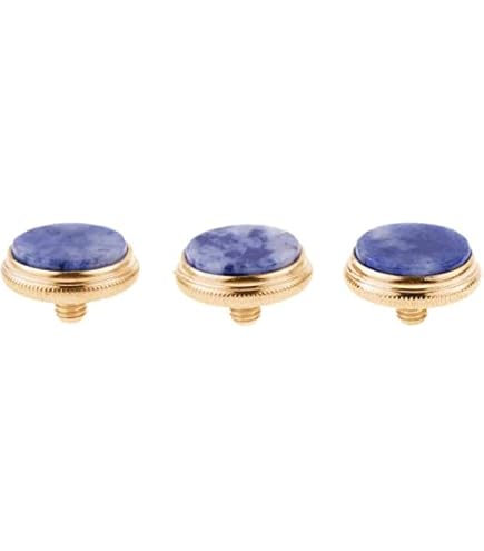 thumbnail image 2 of Jiayouy Gold Dark Blue Shell Inlay Trumpet Finger Buttons For 2 of 12