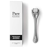 Pare Derma Roller Micro Needle Cosmetic Needling Instrument for Face, 540 Titanium Microneedles 0.25mm - Vacuum Sealed with Storage Case