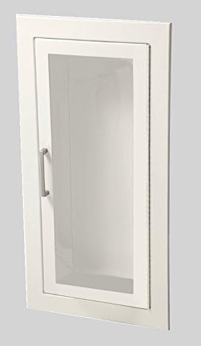 JL Industries1015F10 Full Glass Flat Trim Full Recessed Extinguisher Cabinet