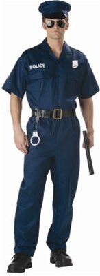 California Costumes Men's Police Costume, Navy, X-Large