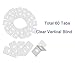 UFelice 60 Tabs Clear Vertical Blind Repair Tabs Vertical Blind Vane TabsBlind Fixers, Total 60 Tabs of 30 Sets + 4 Alcohol Wipes.