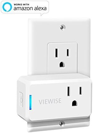 VIEWISESmart Plug Mini, Wi-Fi Switch Outlet Socket, No Hub Required, Works with Alexa, Control Your Devices from Anywhere, Mini Size, Amazon Echo Voice Control (1 Pack)
