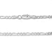 925 Sterling Silver 3MM Figaro Chain Italian Necklace For Men & Women Lobster Claw Clasp 16