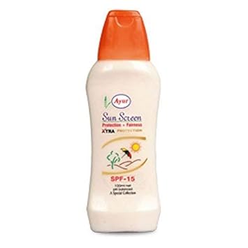 Ayur Sunscreen Lotion SPF 15 100ml Pack of 3