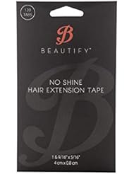 Beautify - No Shine - Hypoallergenic Double Sided Hair Extension Tape, 4 cm x 0.8 cm, 120 Pre-cut Tabs