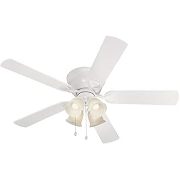 Harbor Breeze Centreville 52 In White Indoor Flush Mount Ceiling