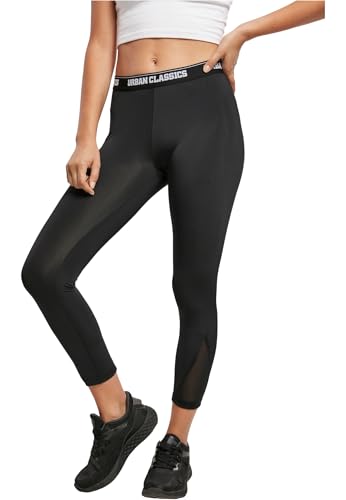 Urban Classics Tech Mesh Pedal, Collant Donna, Nero (Black), S