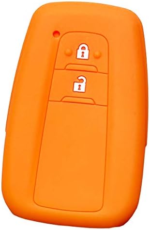 Ikt トヨタ車用 スマートキー用シリコンカバー 2ボタン オレンジ プリウス50系 Rav4 クラウン カムリ C Hr ランドクルーザープラド カローラスポーツ など 専用設計でピッタリサイズ 傷防止に最適 さらさらシリコンで手触り快適 Toyota車用 Ts 023or