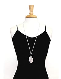 POMINA Collar largo de plata y oro con filigranas para mujer, aleación, US_JWEY_B07GVQYCVC