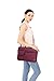 MOSISO Laptop Shoulder Bag Compatible with MacBook Air/Pro, 13-13.3 inch Notebook, Polyester Flapover Briefcase Sleeve Case, Wine Red