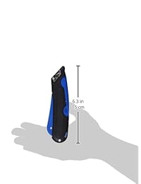 Cosco 091508 EasyCut cortador cuchillo w self retracting safety tipped Blade, color negro azul