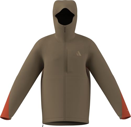 adidas Hombre Terrex Multi 2.5 Layer Climaproof Rain Coat, cardboard/semi impact orange, L