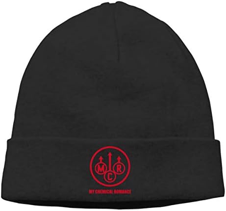 Gaoger Mens & Womens My Chemical Romance Skull Beanie Hats Winter Knitted Caps Soft Warm Ski Hat Black