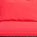 Outdoor Patio Furniture 7-pieces PE Rattan Wicker Sectional Red Cushioned Sofa Sets with 2 Pillows